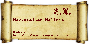 Marksteiner Melinda névjegykártya