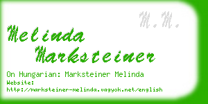 melinda marksteiner business card